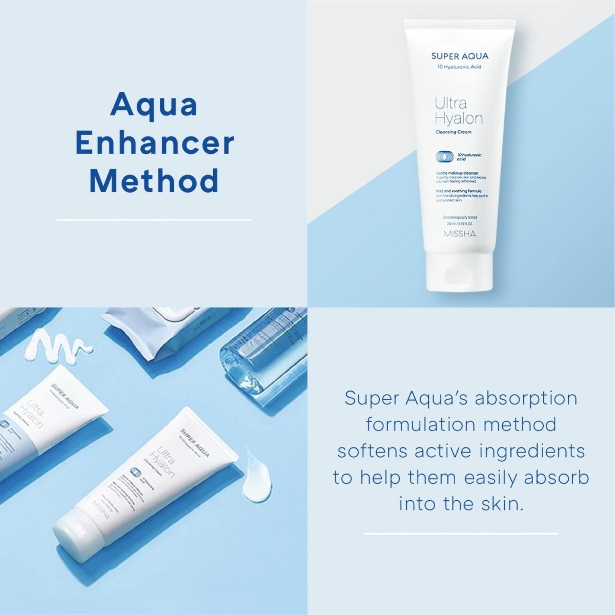 Missha Super Aqua Ultra Hyalron Foaming Cleanser 200ml | La Cosmetique