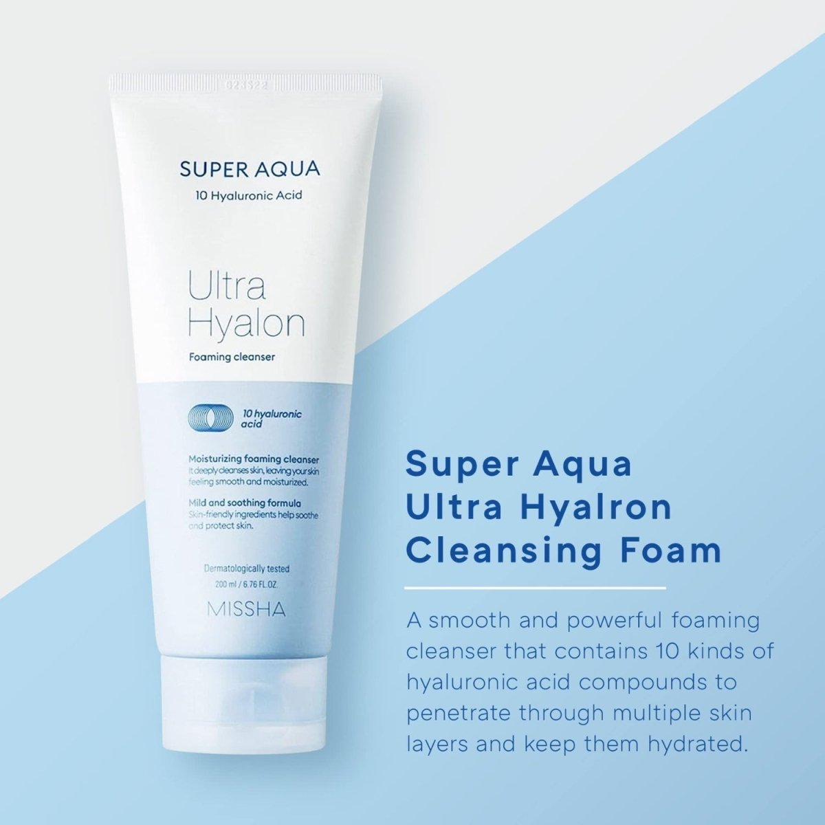 Missha Super Aqua Ultra Hyalron Foaming Cleanser 200ml | La Cosmetique