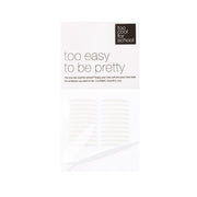 Too Cool For School double eyelid tape and glue, 22 pairs of double-sided eyelid tape with application tools displayed.