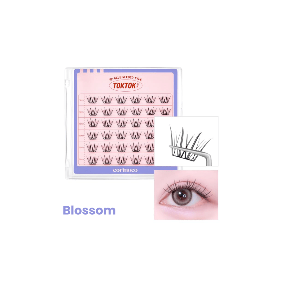 Coringco Toktokhara No Glue Eyelash [54pcs] | La Cosmetique