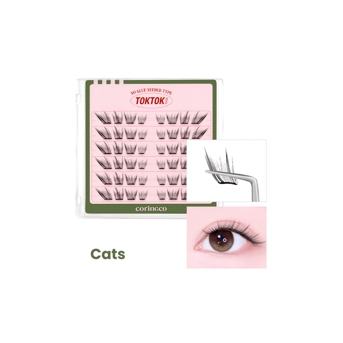 Coringco Toktokhara No Glue Eyelash [54pcs] | La Cosmetique