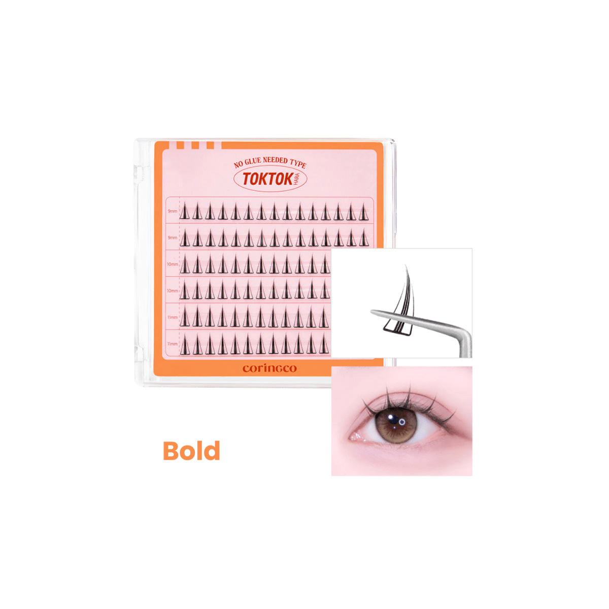 Coringco Toktokhara No Glue Eyelash [54pcs] | La Cosmetique
