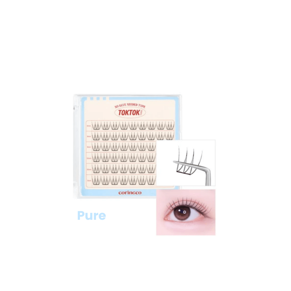 Coringco Toktokhara No Glue Eyelash [54pcs] | La Cosmetique