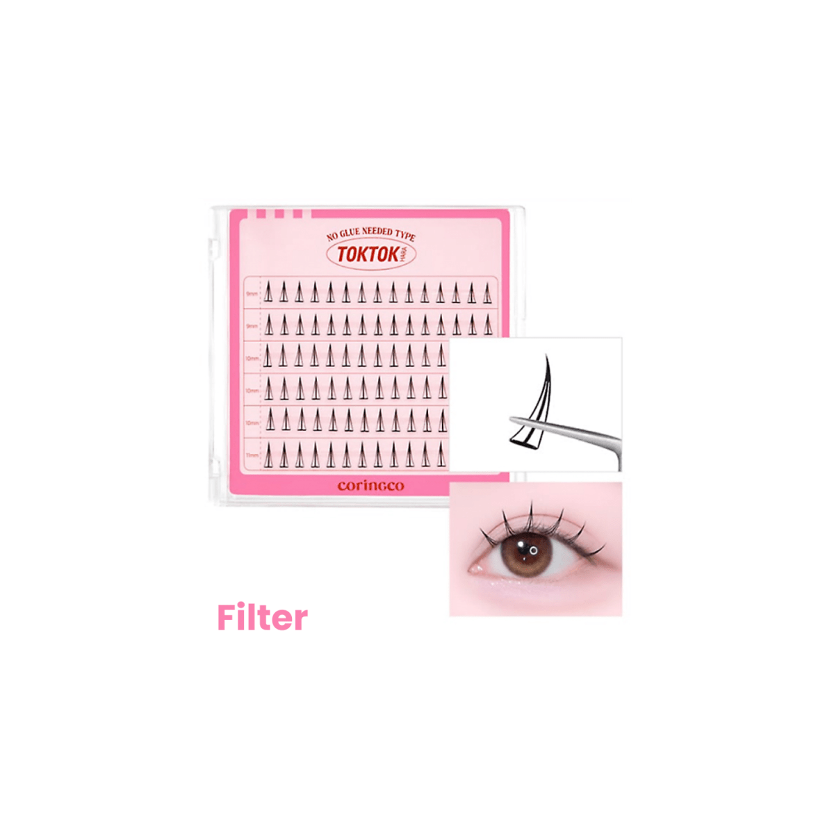 Coringco Toktokhara No Glue Eyelash [54pcs] | La Cosmetique