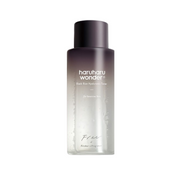 Haruharu Wonder Black Rice Hyaluronic Toner in a 300ml bottle, featuring a clear liquid with a minimalist label and black cap.