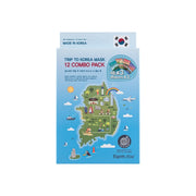 Farmstay Trip To Korea Mask 12 Combo Pack (Collagen,Hyaluronic Acid,Vitamin,Peptide) | La Cosmetique
