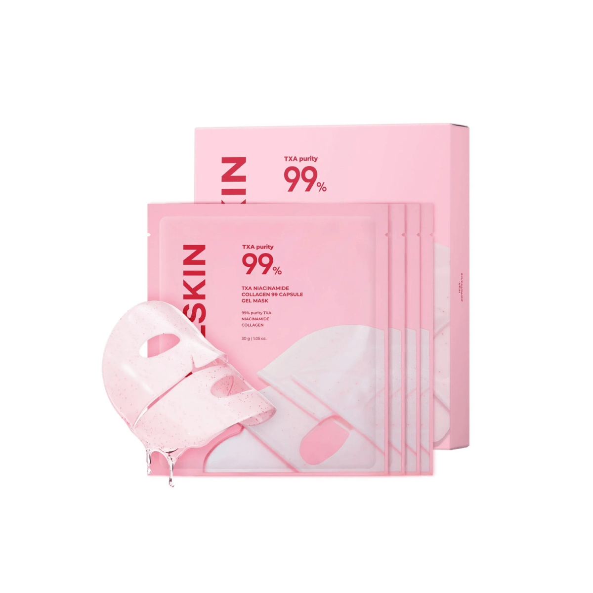 April Skin TXA Niacinamide Collagen 99 Capsule Gel Mask Box [4pcs] | La Cosmetique