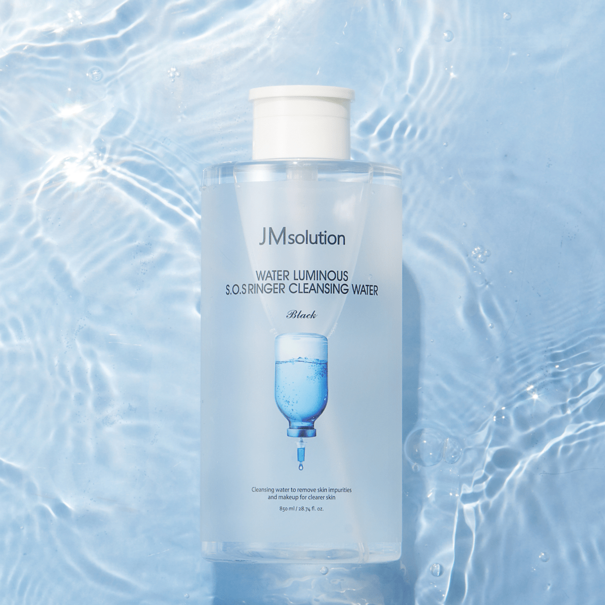 JMsolution Water Luminous S.O.S Ringer Cleansing Water Black [500ml] | La Cosmetique