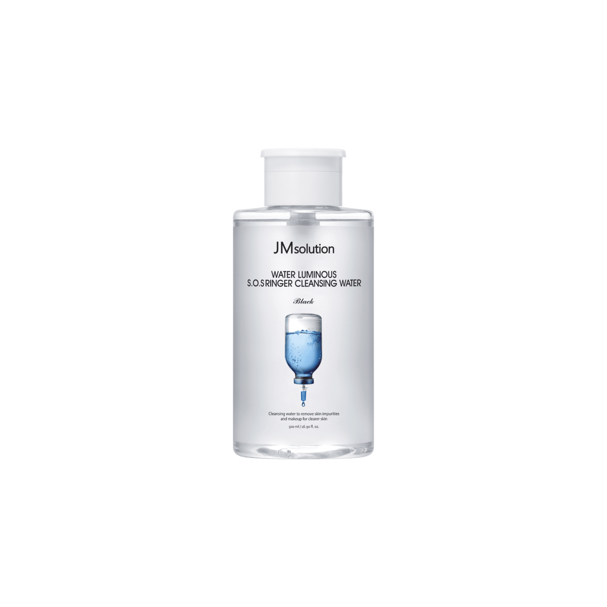 JMsolution Water Luminous S.O.S Ringer Cleansing Water Black [500ml] | La Cosmetique