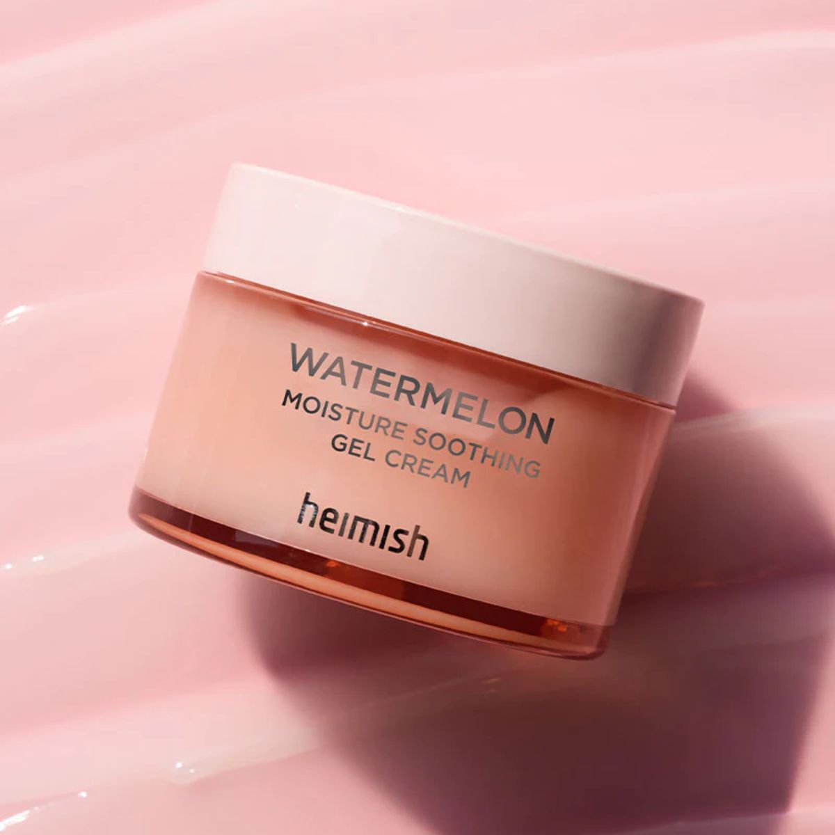 Heimish Watermelon Moisture Soothing Gel Cream in a 110ml jar, featuring fresh watermelon imagery and a soothing skincare formula