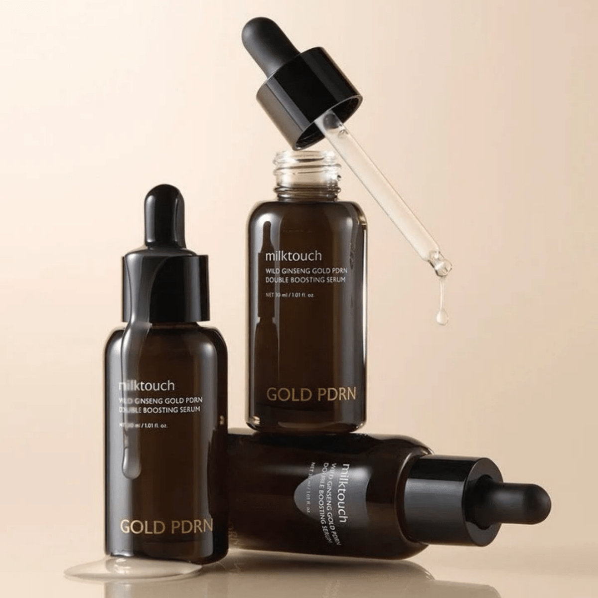 Milk Touch Wild Ginseng Gold PDRN Double Boosting Serum [30ml] | La Cosmetique
