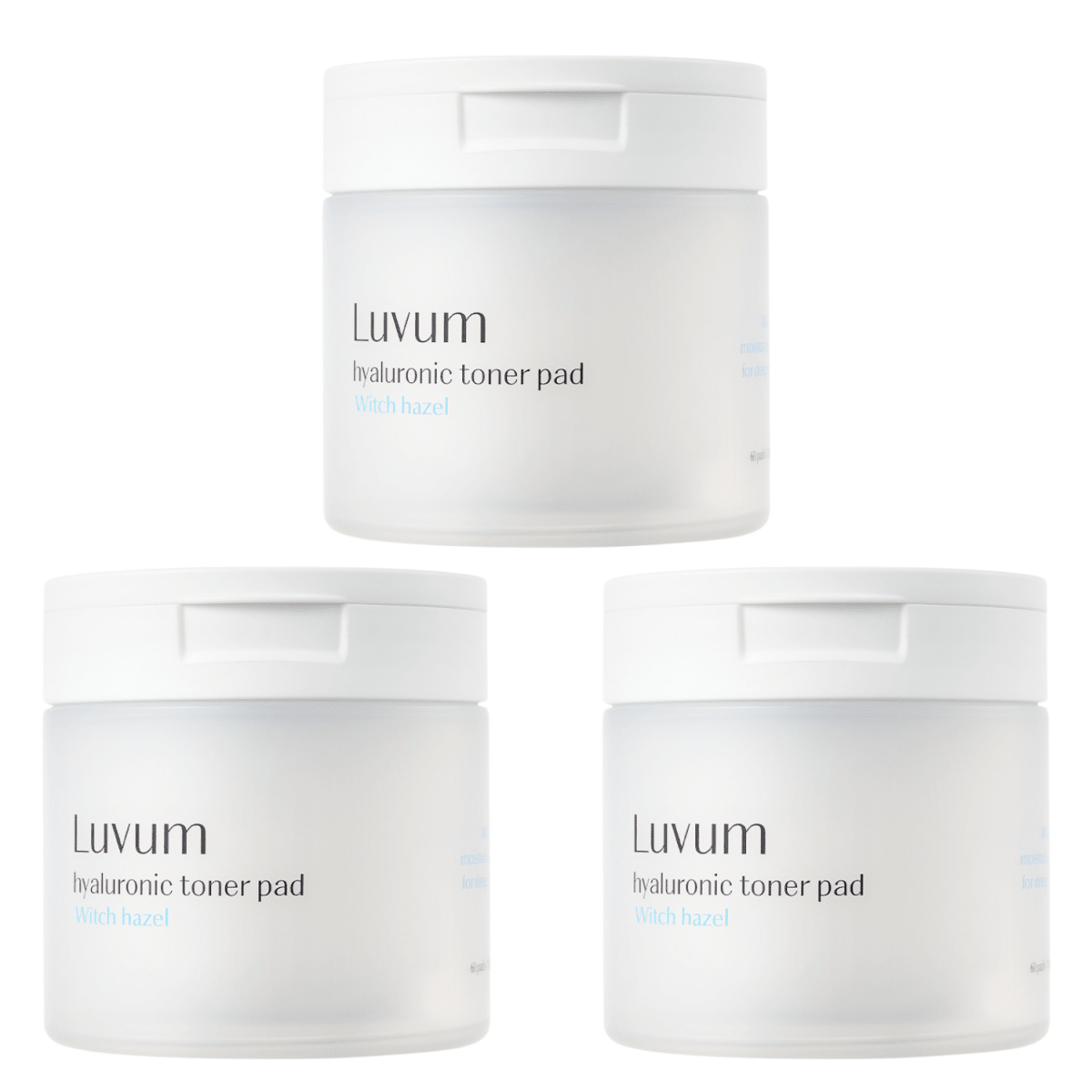 Luvum Witch Hazel Hyaluronic Toner Pad (3-pack bundle) | La Cosmetique