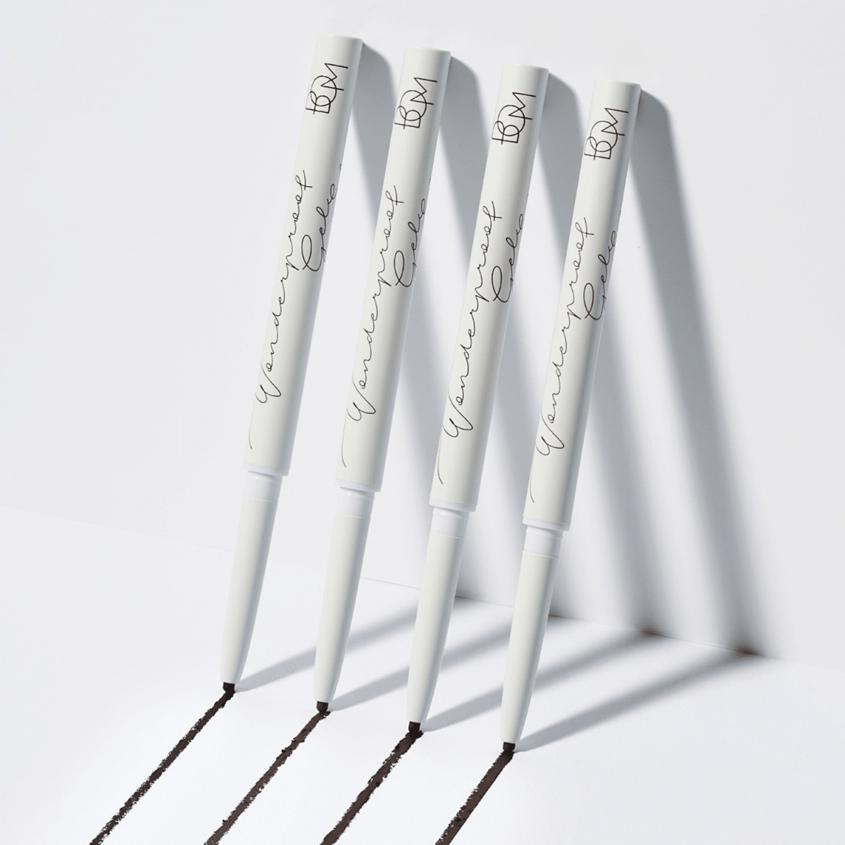 B.O.M Wonderproof Gel Slim Eyeliner in black, featuring a sleek gel formula in a compact container for precise eye lining.