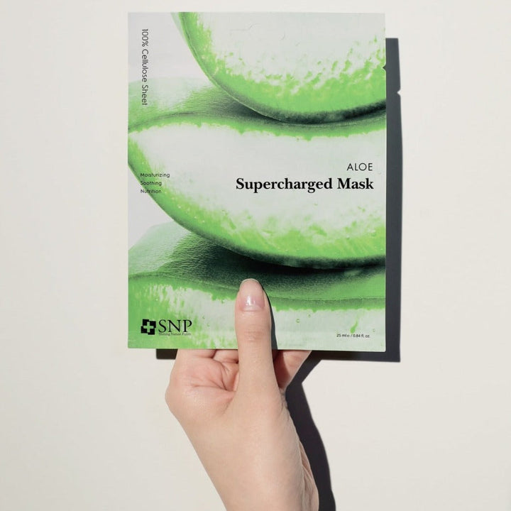 SNP Aloe Supercharged Mask 10pc/Box - La Cosmetique!