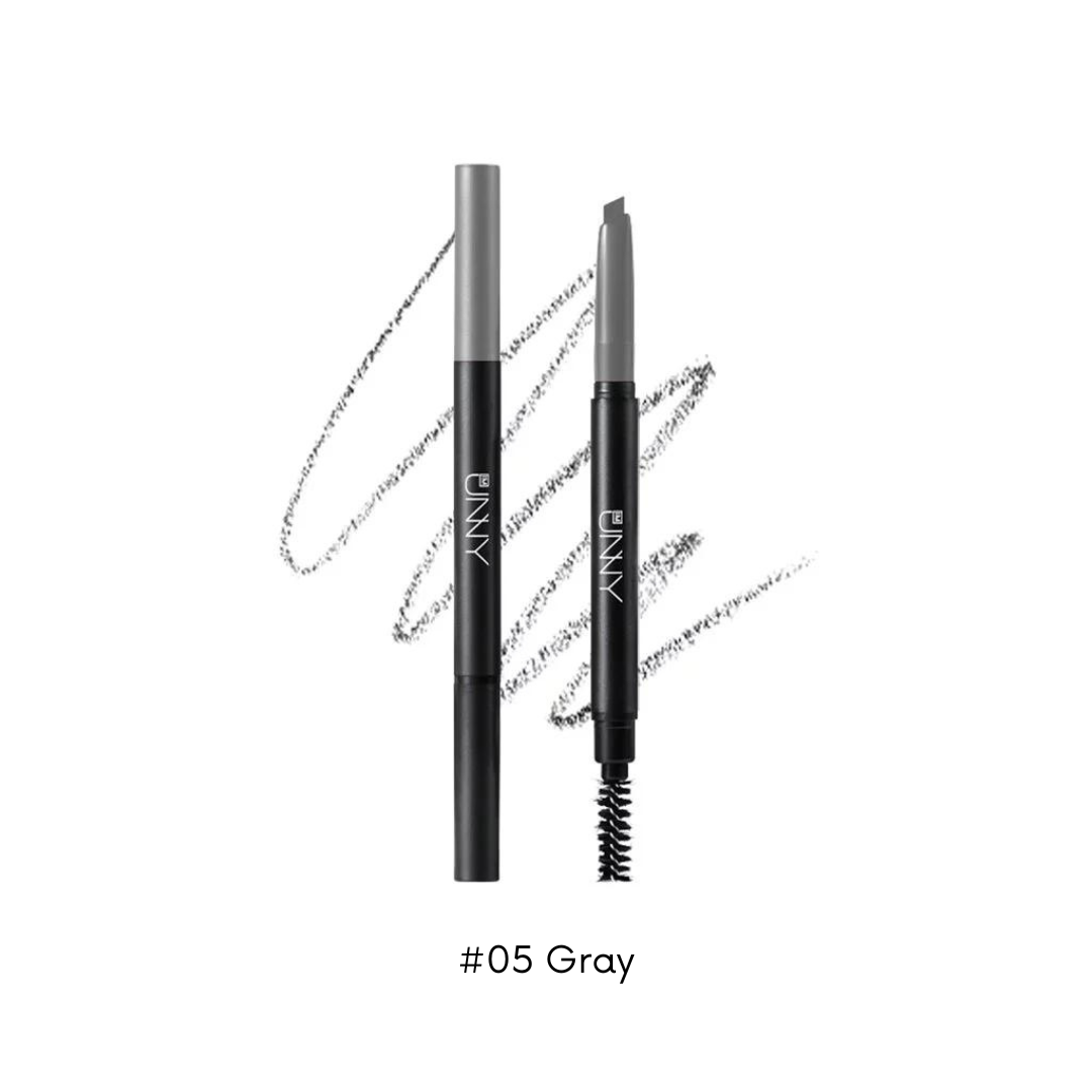 I'M UNNY Designing Eyebrow in gray, natural eyebrow styling product with defined shape and precise application
