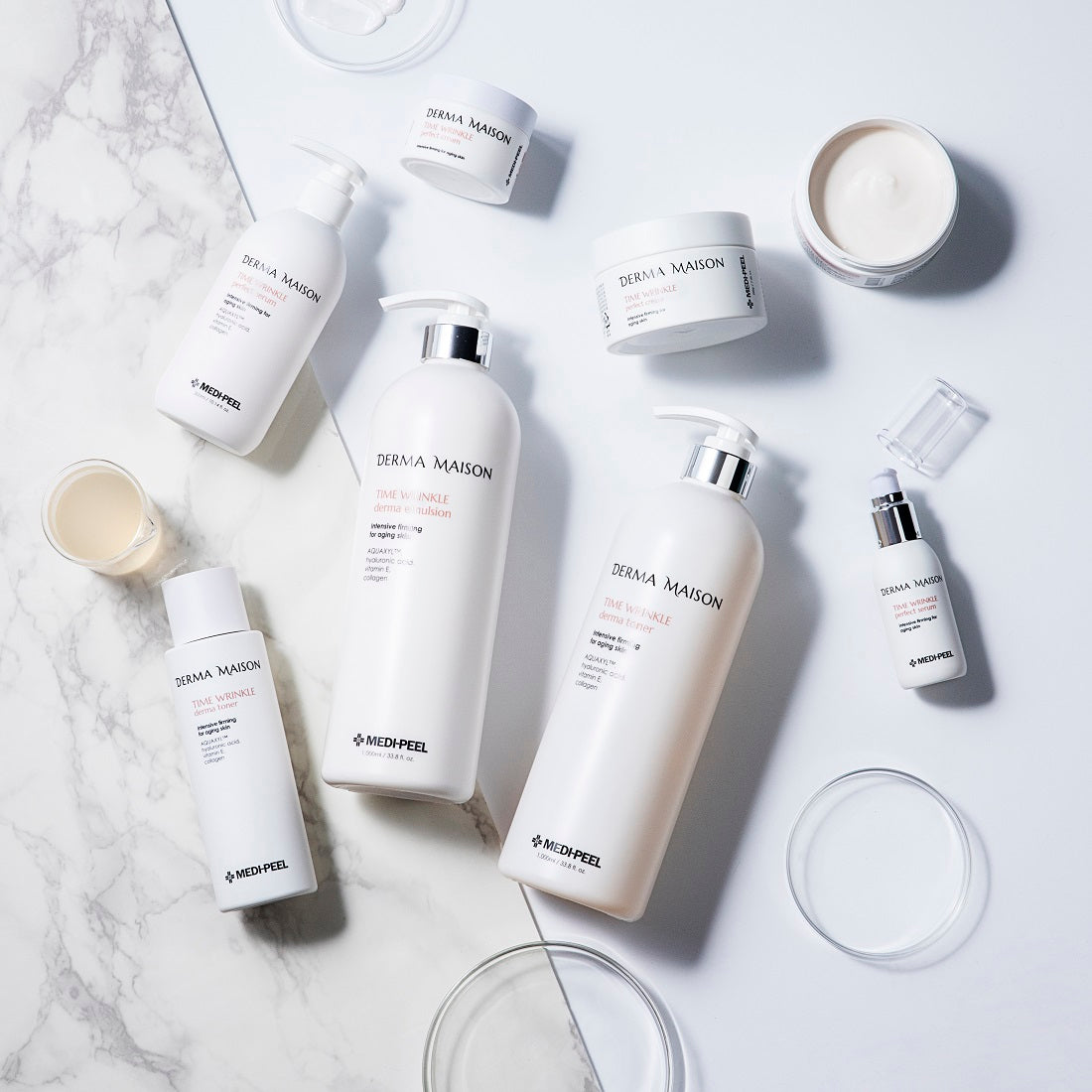 Derma Maison Time Wrinkle Derma Emulsion 1000ml face moisturizer with lightweight, hydrating formula for youthful skin.