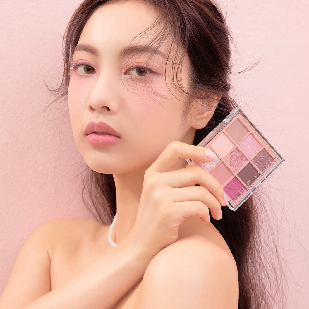 Unleashia Glitterpedia Eye Palette with 7 colorful eyeshadow shades in sleek packaging, perfect for vibrant eye makeup looks.