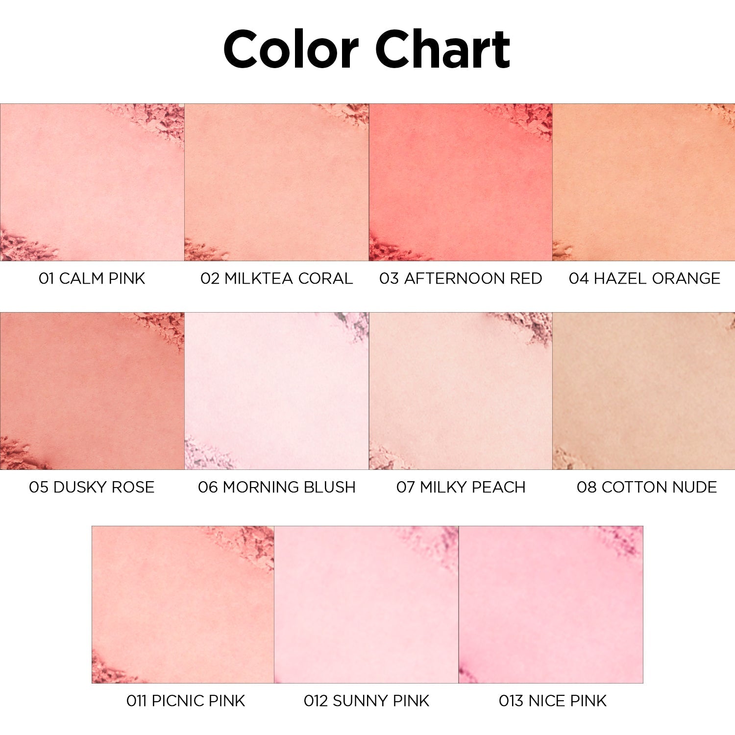 Peripera Pure Blushed Sunshine Cheek blush in shade 08 with soft coral-pink color and smooth powder texture.