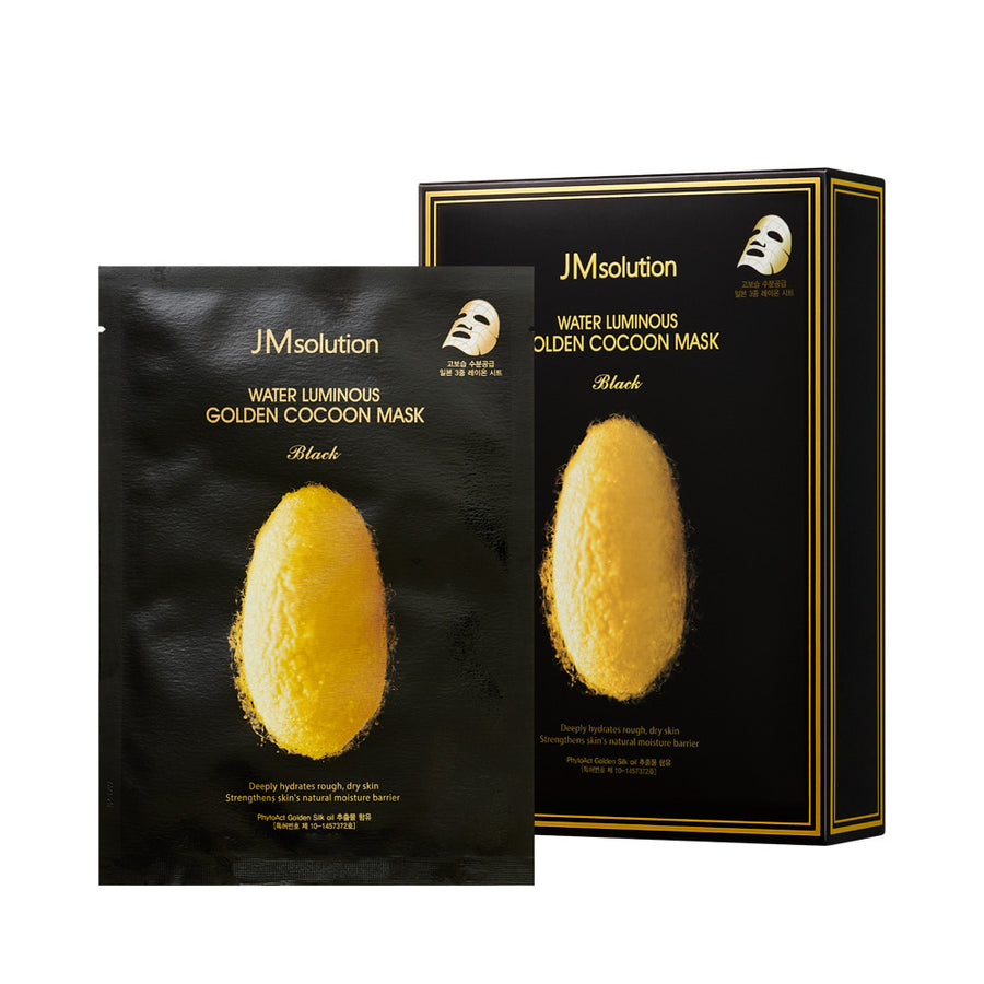 JM SolutionWater Luminous Golden Cocoon Mask Black (10 sheets/box) - La Cosmetique