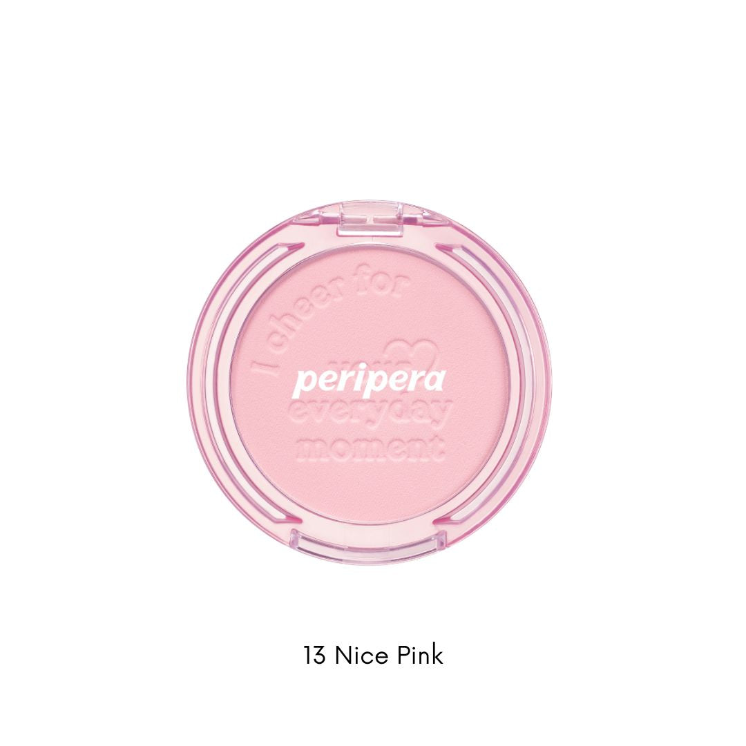 Peripera Pure Blushed Sunshine Cheek blush compact with warm coral and pink shades for a natural, luminous glow.