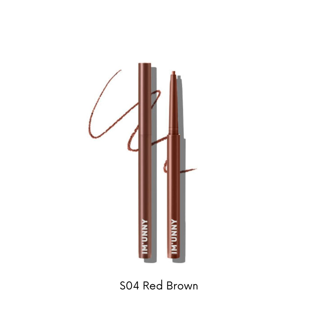 I'M UNNY Skinny Fit Slim Pencil Gel Eyeliner in black, showing a close-up of the sleek, precise eyeliner pencil on a white background.