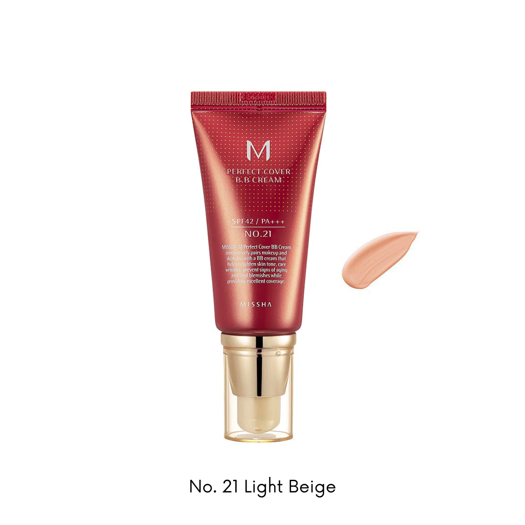 Missha M Perfect Cover BB Cream SPF42 PA+++ 50ml (4 Colours) - Shop K-Beauty in Australia