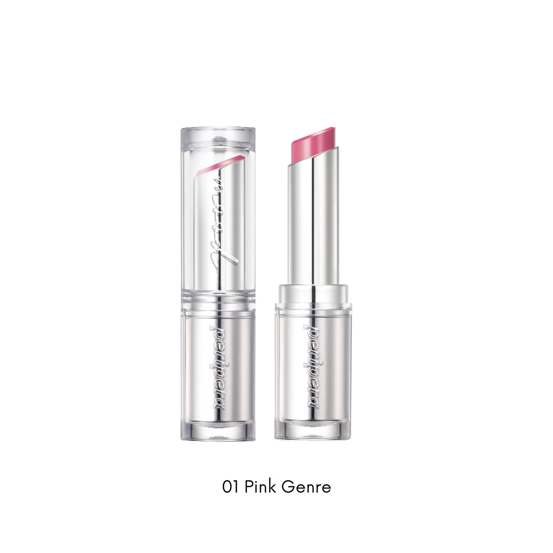Peripera Ink Mood Glowy Balm lipstick in a vibrant, glossy lip color with a smooth, moisturizing finish.