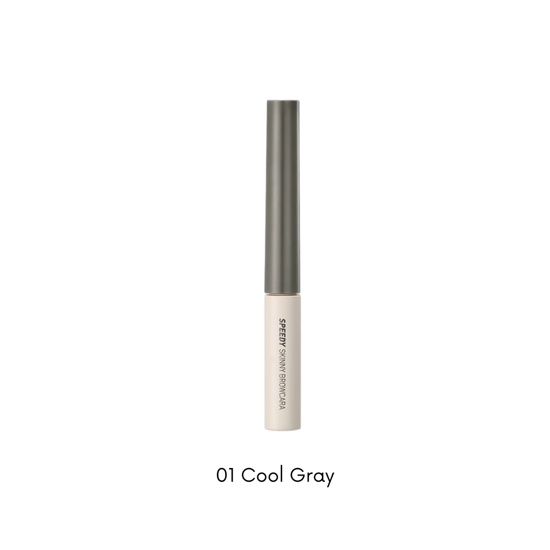 Peripera Speedy Skinny Browcara in a sleek brow gel tube, designed for defining and shaping eyebrows with a thin applicator.