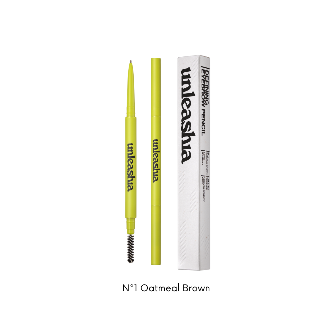 Unleashia Shaper Defining Eyebrow Pencil for precise, natural-looking eyebrows with a sleek, easy-to-use design.