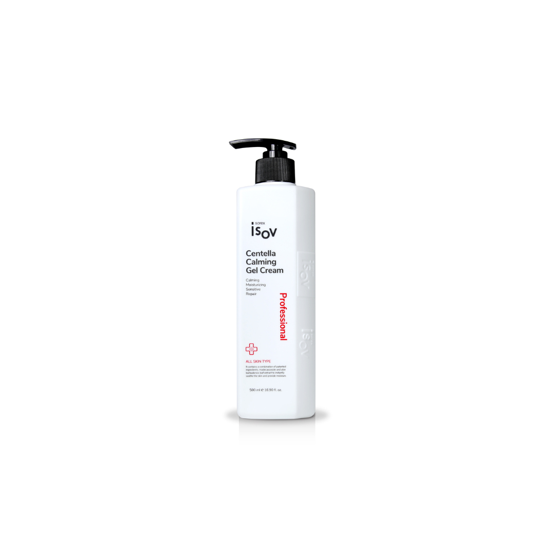 ISOV Centella Calming Gel Cream 500ml face moisturizer with soothing, lightweight gel texture and natural ingredients.