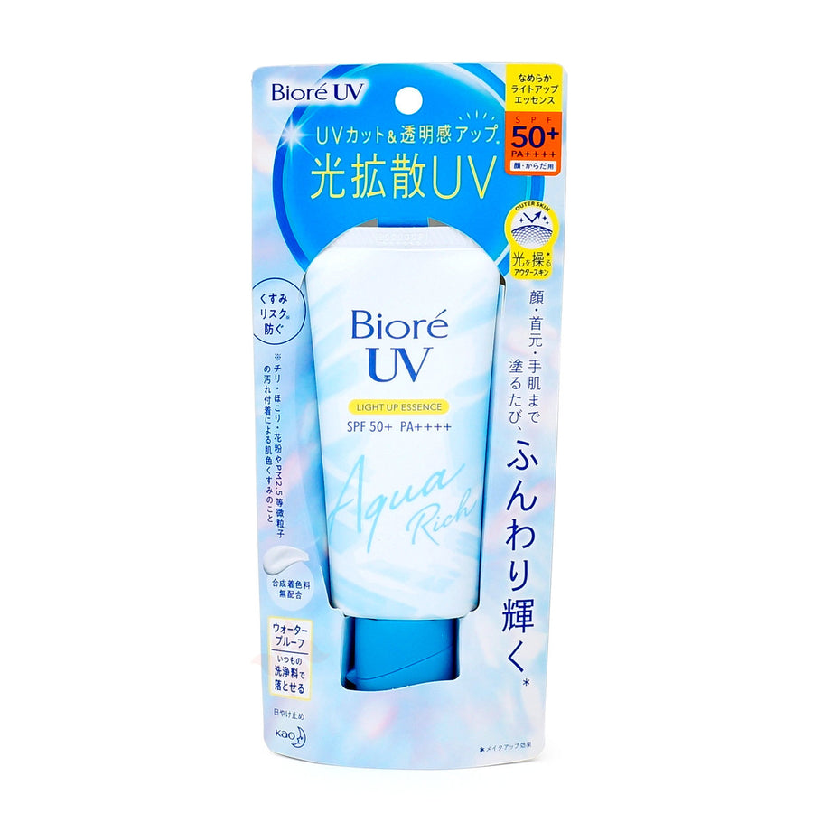 BioreUV Aqua Rich Light Up Essence Sunscreen SPF50+ PA++++ 70g - La Cosmetique