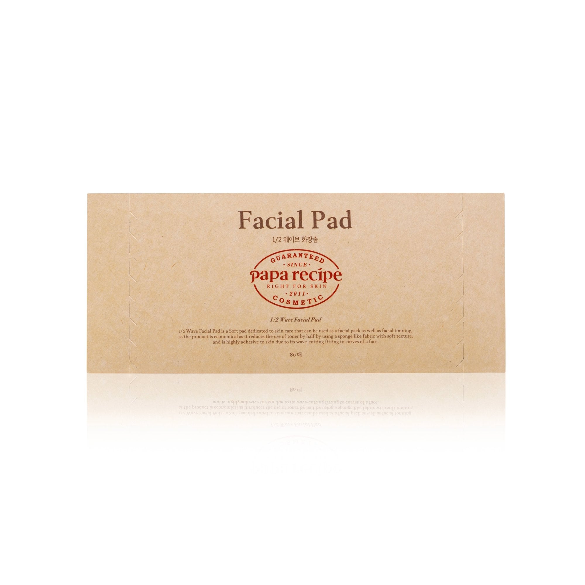 Papa Recipe 1/2 Wave Facial Cotton Pad (80 Sheets) 3-Pack Bundle - Shop K-Beauty in Australia