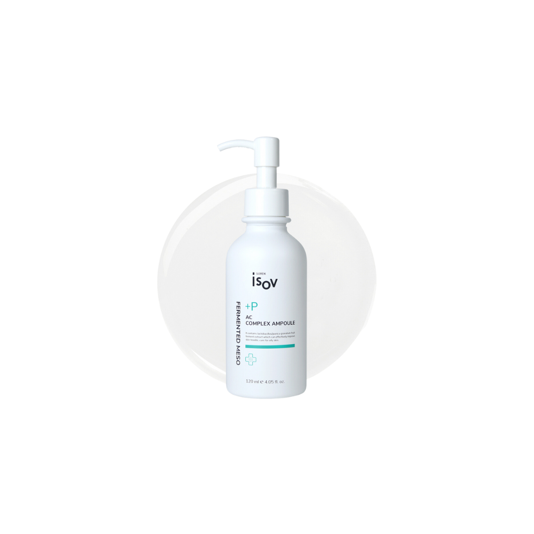 ISOV Fermented Meso+P Ampoule 120ml, a skincare ampoule with fermented ingredients and vitamin P for skin nourishment.