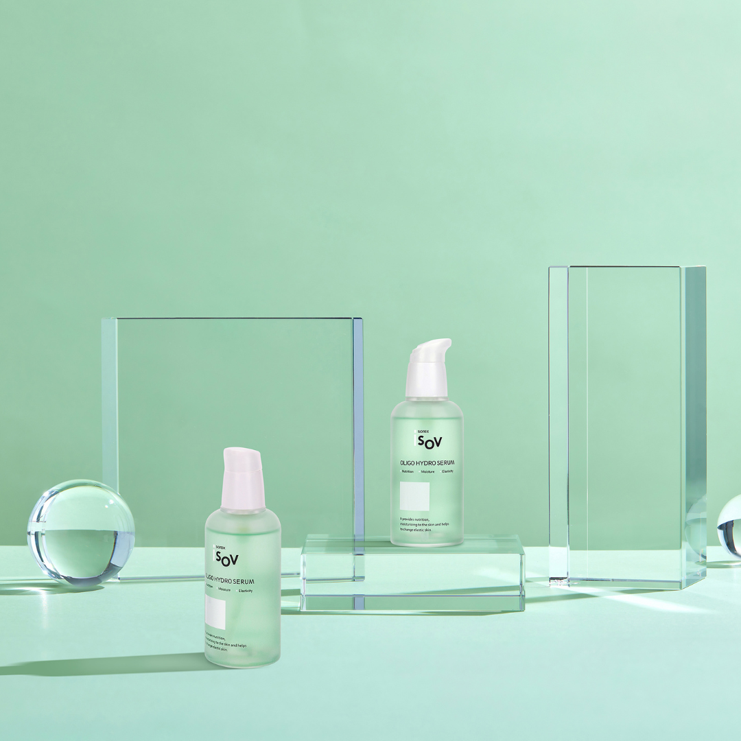 ISOV Oligo Hydro Serum in a clear 80ml bottle, featuring a sleek design suitable for hydrating and nourishing skin.