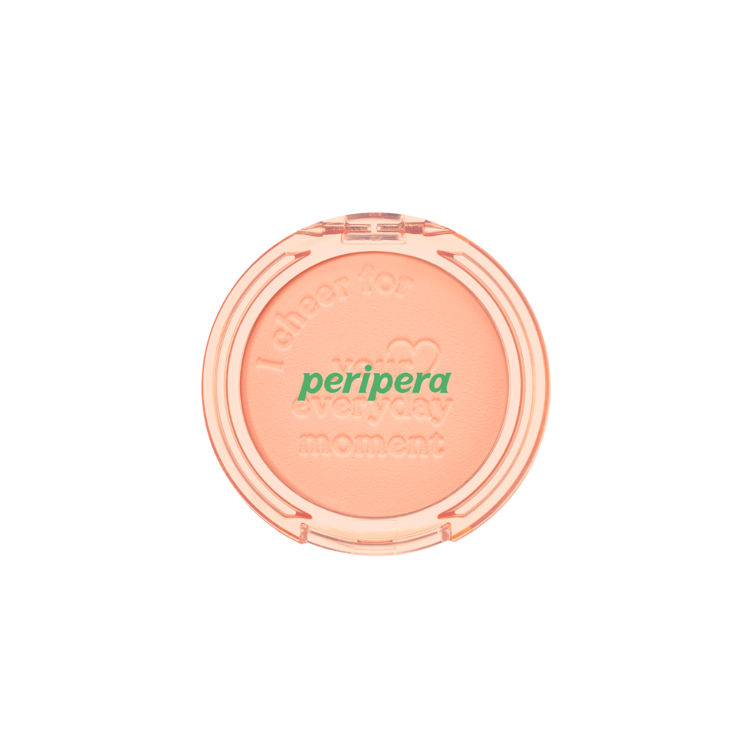 Peripera Pure Blushed Sunshine Cheek blush compact with warm coral and pink shades for a natural glow.