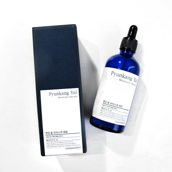 PyunKang Yul Moisture Serum 100ml bottle with clear glass container and dropper for hydrating skincare.