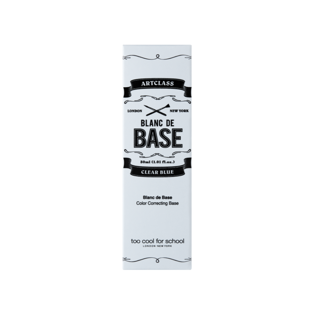 Too Cool For School Artclass Blanc De Base face primer in a sleek tube, ready to create a smooth, even skin foundation.