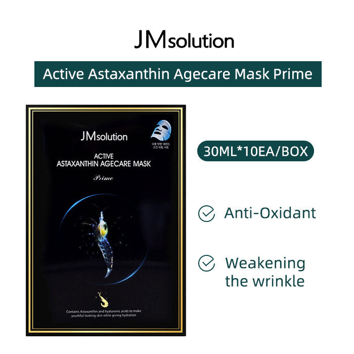 JM Solution Active Astaxanthin Agecare Mask Prime - 10 pieces - Shop K-Beauty in Australia