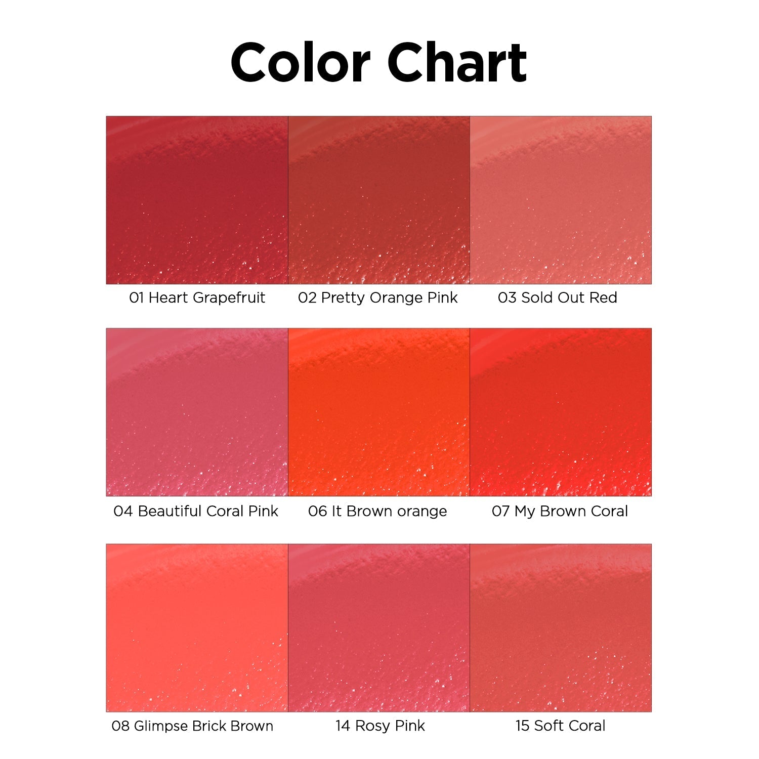 Peripera Ink Airy Velvet lip tint color chart showing various shades of soft, velvety lip colors on a neutral background.