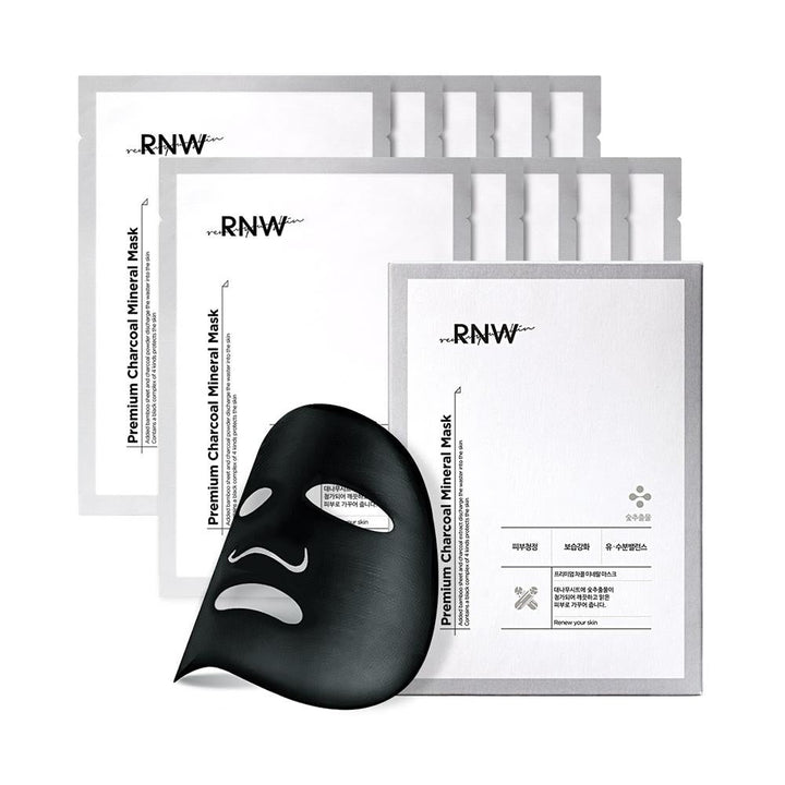 RNWPremium Charcoal Mineral Mask 10pcs/Box - La Cosmetique