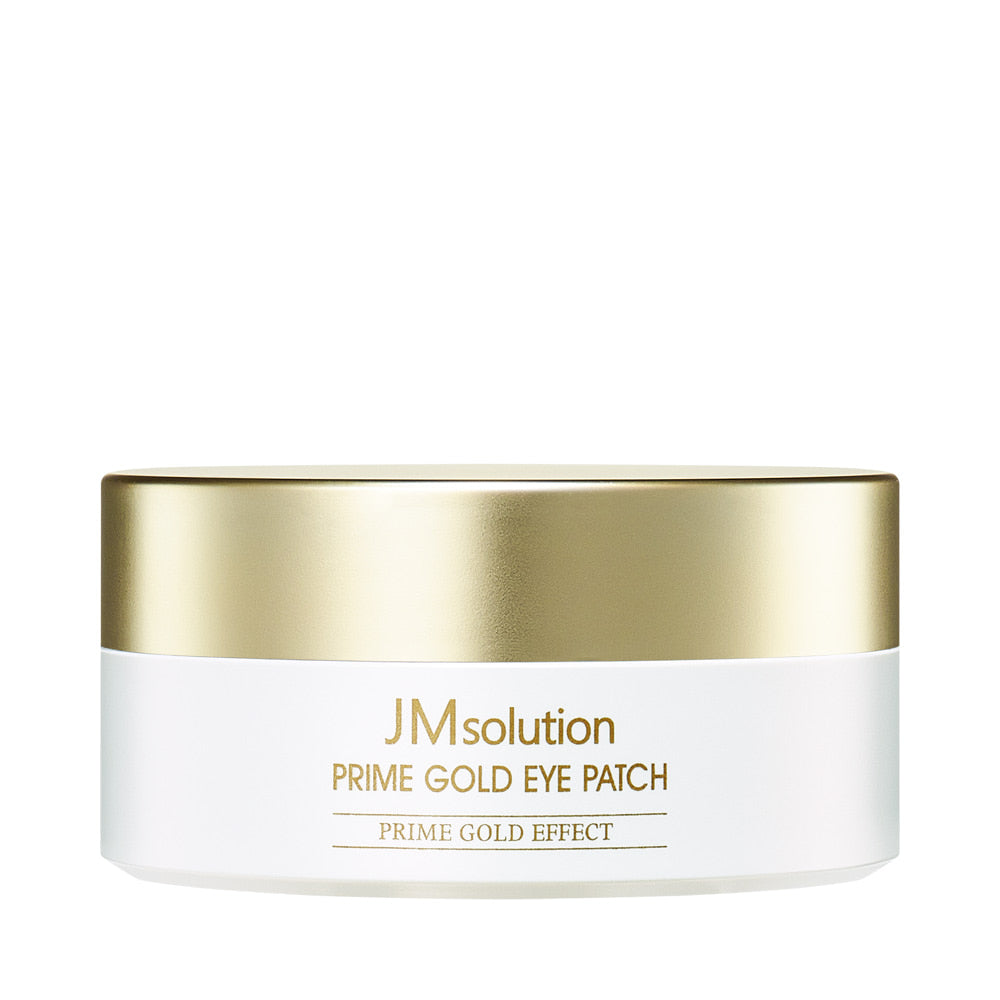 JMsolution Prime Gold Eye Patch pack with 30 individual gold eye patches for revitalizing and hydrating the under-eye area.