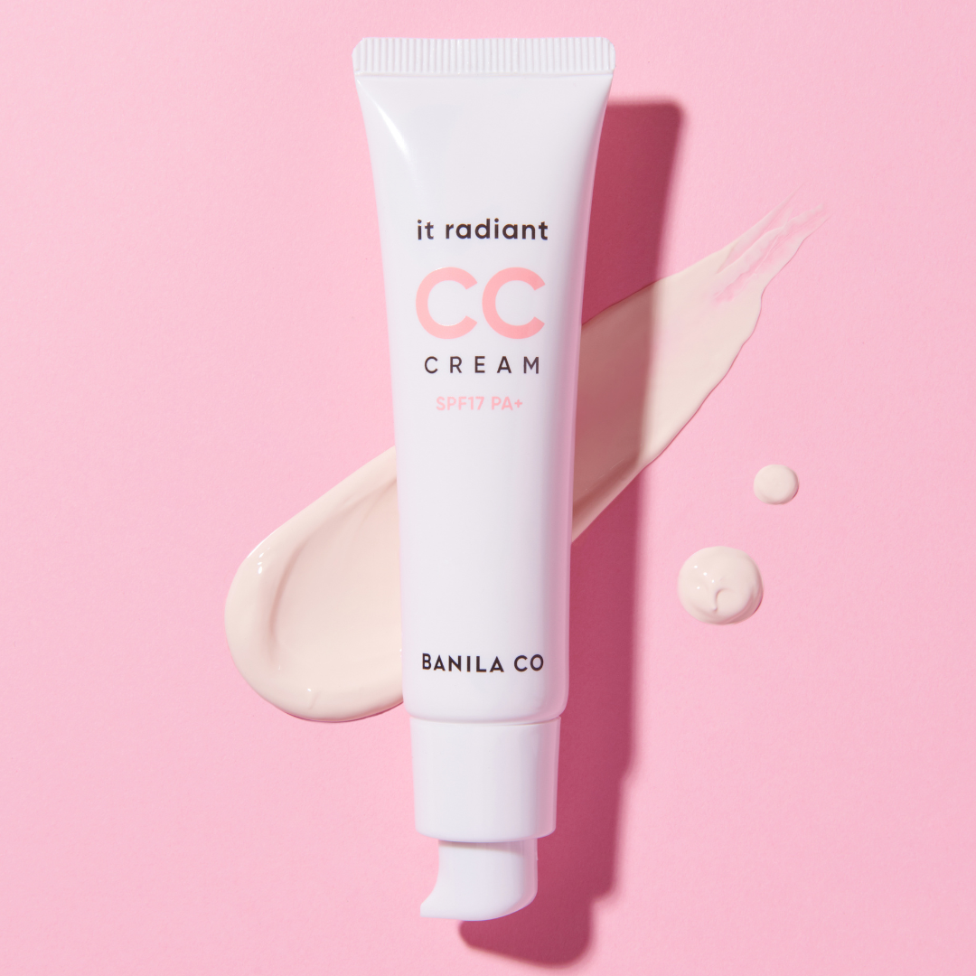 Banila Co It Radiant Vegan CC Cream BB cream in 30ml tube, smooth and lightweight formula for radiant skin.