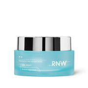 RNW Der Moist Moisture Aqua Cream 50ml face moisturizer jar with blue lid and clear label, ideal for hydrating skin.