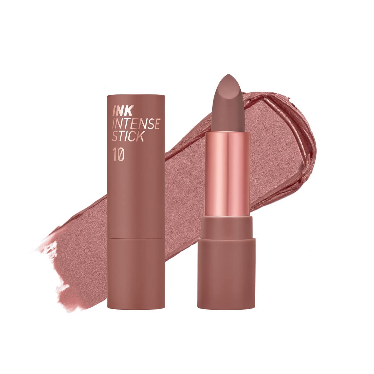 Peripera Ink Velvet Intense Stick lipstick in a vibrant shade, showing a close-up of the smooth, creamy bullet in natural light.