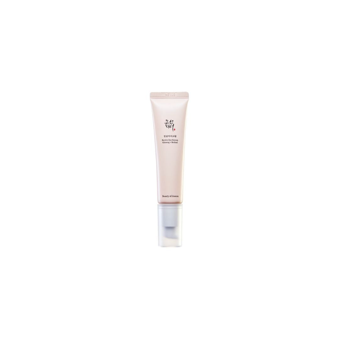 Beauty of Joseon Revive Eye Serum with ginseng and retinal in a 30ml bottle, designed to reduce puffiness and brighten the eye area.