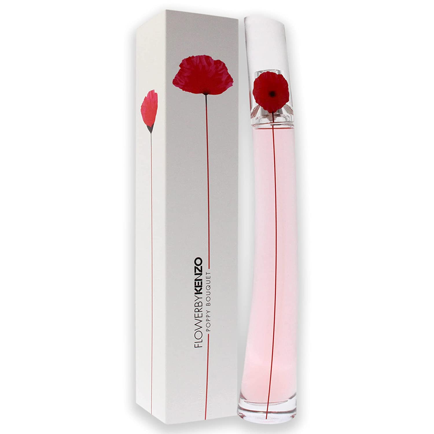 Kenzo Flower By Kenzo Poppy Bouquet body fragrance bottle with floral design and pink accents.
