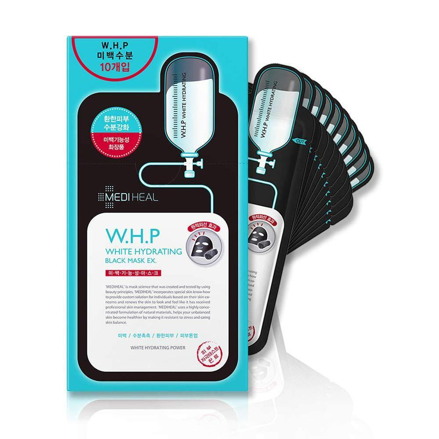 MedihealW.H.P White Hydrating Black Mask EX 10pcs/Box - La Cosmetique