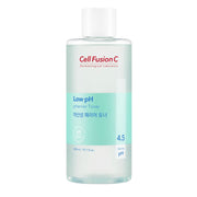 Cell Fusion C Low pH pHarrier Toner in 300ml bottle, clear liquid with a pump dispenser for gentle skin balancing.