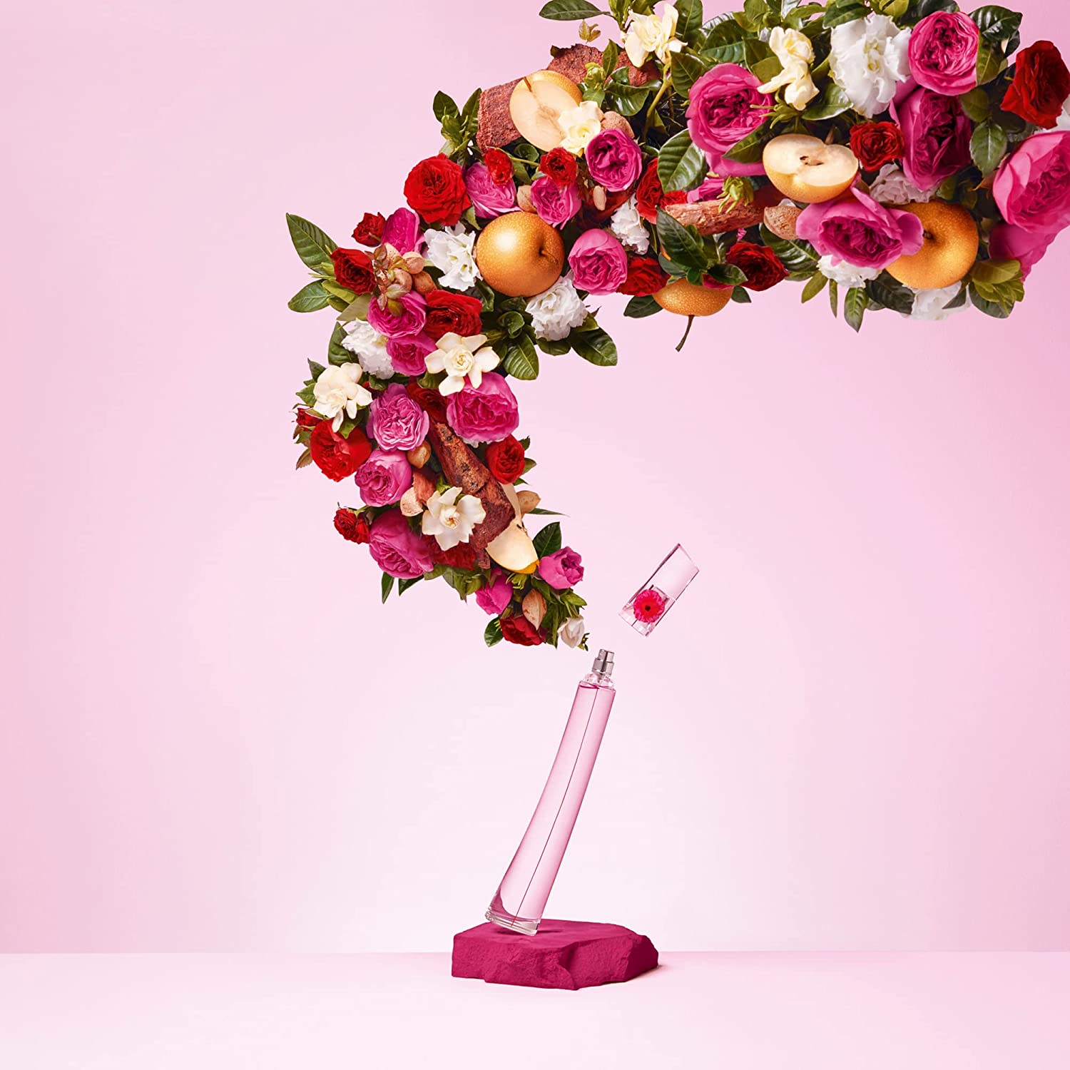 Kenzo Flower By Kenzo Poppy Bouquet body fragrance bottle with floral design and colorful label.