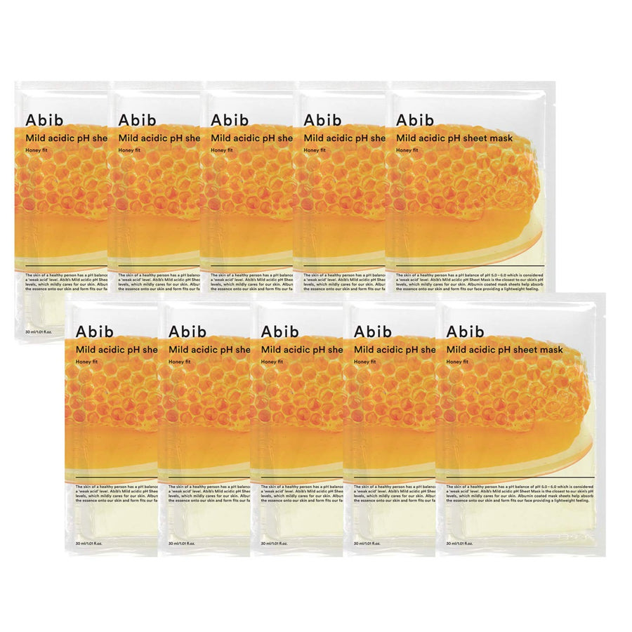 AbibMild Acidic pH Sheet Mask Honey Fit  (10pcs/box) - La Cosmetique